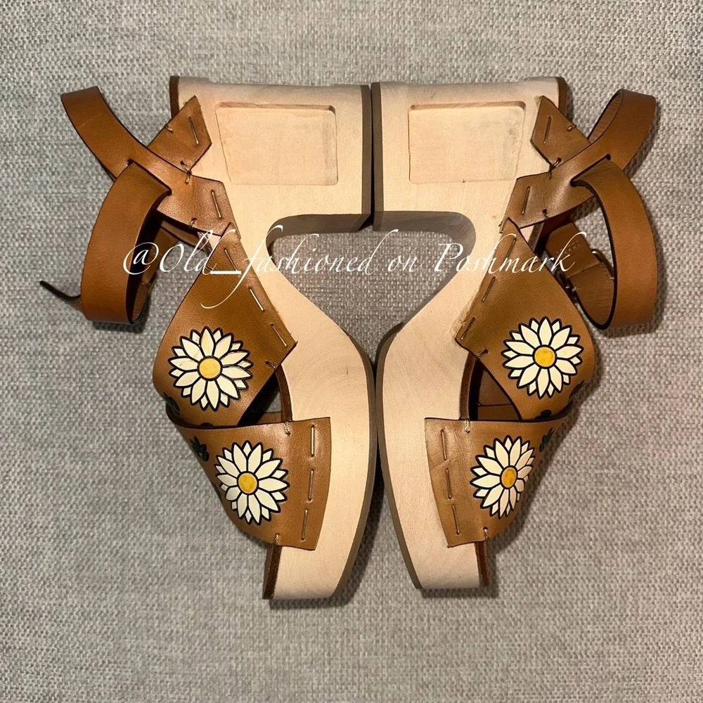 MIU MIU Platform Leather Sandals 37 - Picture 9 of 15
